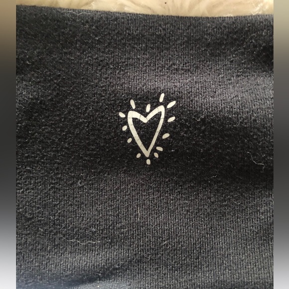 Betsy Johnson performance Leggings.  White with pretty black palm print sz- L - Picture 4 of 8